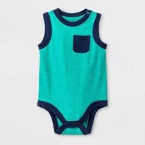 Cat & Jack Blue Sleeveless Bodysuit